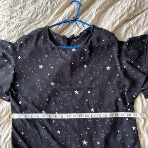 Black Blouse with white Stars